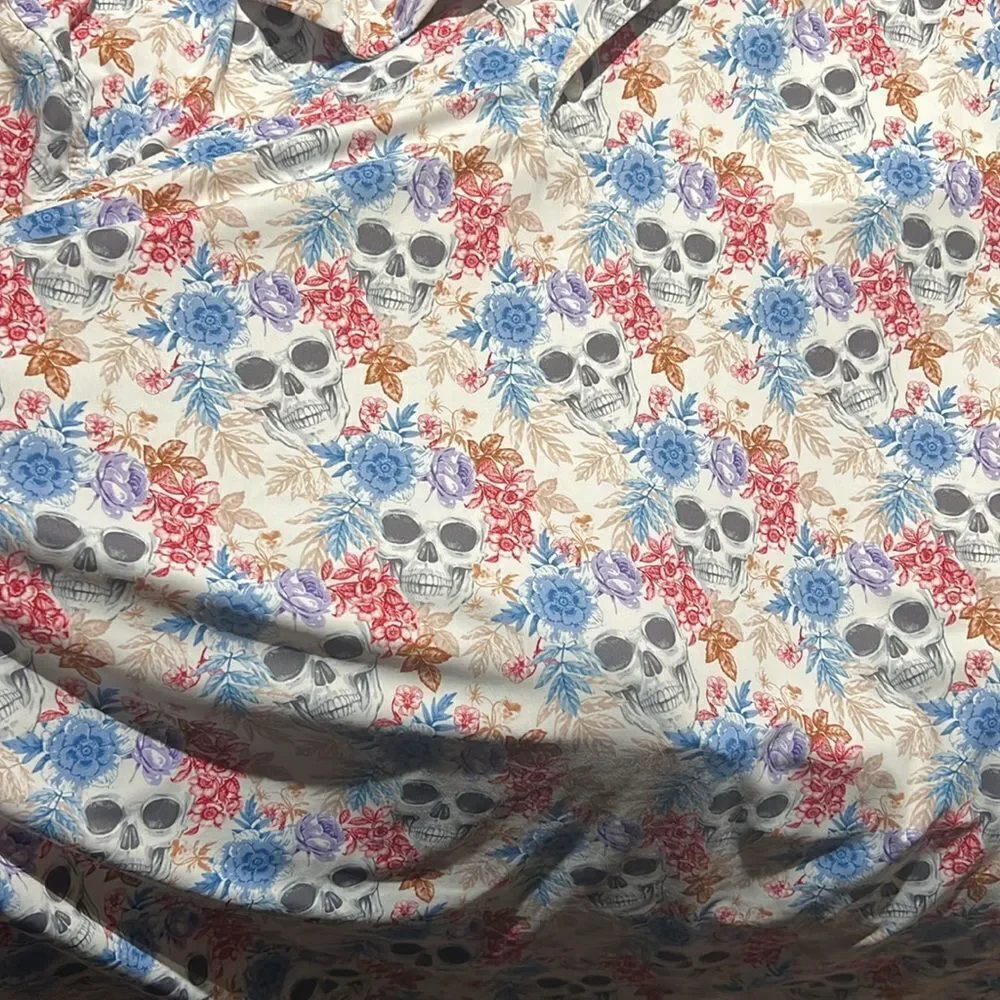 1764 Golf‎ Polo Shirt Mens Skulls N Flowers Polo C15